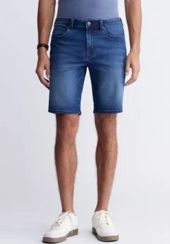 Relaxed Straight Dean Men's Freedom Flex Denim Shorts, Heavily Sanded - BM22949