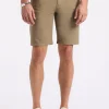 Relaxed Straight Dean Men's Utility Cargo Shorts, Dark Beige - BM26076