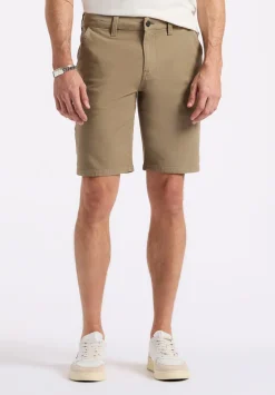 Relaxed Straight Dean Men's Utility Cargo Shorts, Dark Beige - BM26076