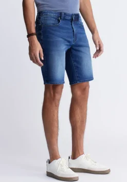 Relaxed Straight Dean Men's Freedom Flex Denim Shorts, Heavily Sanded - BM22949