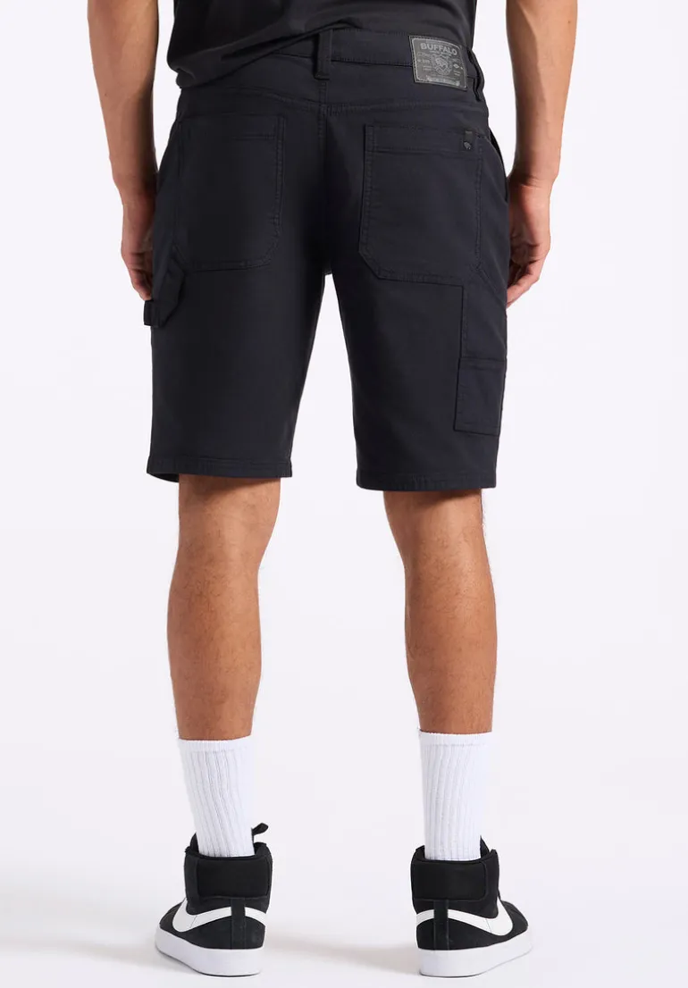 Relaxed Straight Dean Men's Utility Cargo Shorts, Black - BM26076