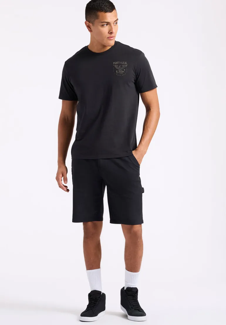 Relaxed Straight Dean Men's Utility Cargo Shorts, Black - BM26076