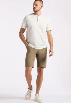 Relaxed Straight Dean Men's Utility Cargo Shorts, Dark Beige - BM26076