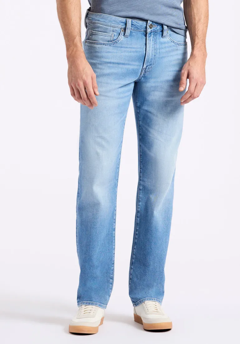 Relaxed Straight Driven Men's Jeans, Vintage Blue - BM26083