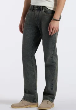 Relaxed Straight Driven Men's Jeans, Authentic Worn Indigo - BM26074