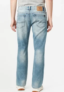 Relaxed Straight Driven Men's Jeans in Sandblasted Light Blue - BM20606