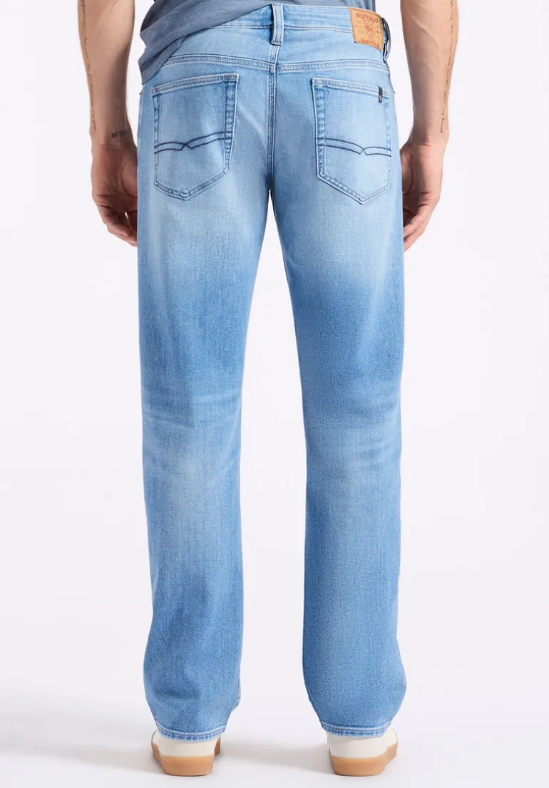 Relaxed Straight Driven Men's Jeans, Vintage Blue - BM26083