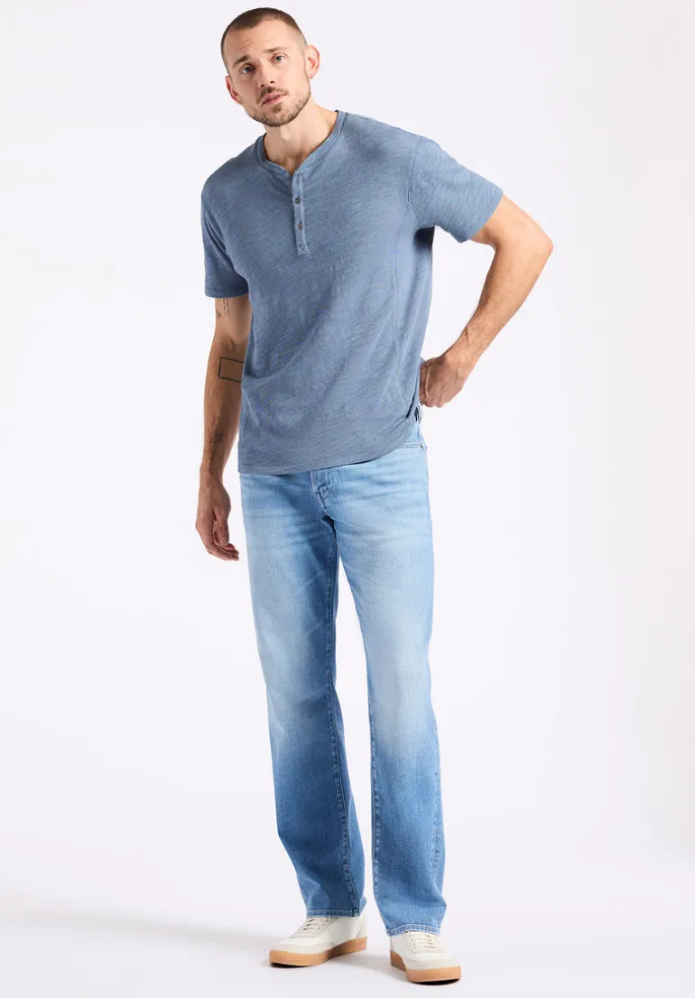 Relaxed Straight Driven Men's Jeans, Vintage Blue - BM26083