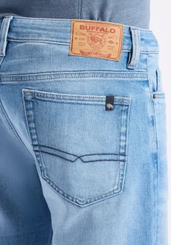Relaxed Straight Driven Men's Jeans, Vintage Blue - BM26083