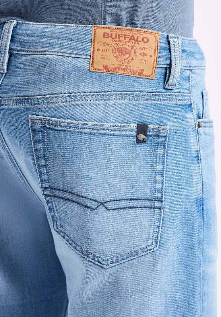 Relaxed Straight Driven Men's Jeans, Vintage Blue - BM26083