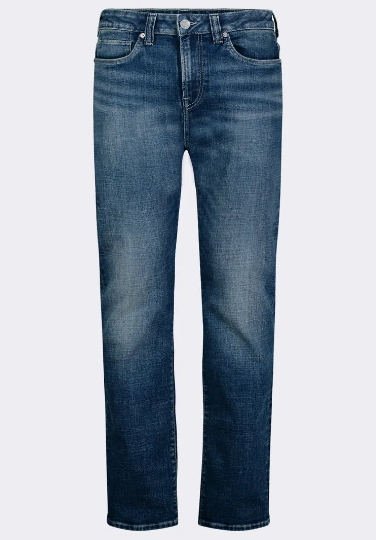 Relaxed Straight Driven Men's Jeans, Authentic Worked Indigo - BM26060
