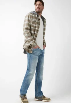 Sacket Men’s Hoodie Shacket in Grey Fern Plaid - BM24151