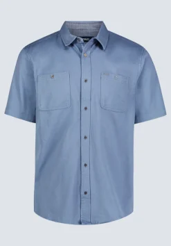 Sagrino Men's Short-Sleeve Utility Shirt, Mirage Blue - BM24501