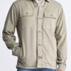 Salto Men's Utility Button-Up Shirt Jacket, Army Green - BM24497