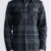 Samme Men's Blanket Shirt in Black Plaid - BM24305