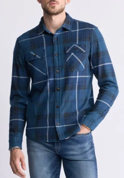 Samme Men's Plaid Blanket Shirt, Whale - BM24461