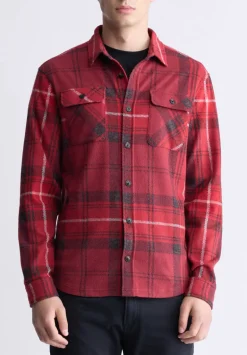 Samme Men's Plaid Blanket Shirt, Cranberry - BM24461