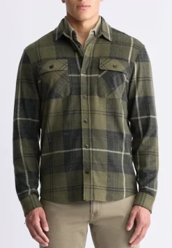 Samme Men's Plaid Blanket Shirt, Fern Green - BM24461