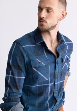 Samme Men's Plaid Blanket Shirt, Whale - BM24461