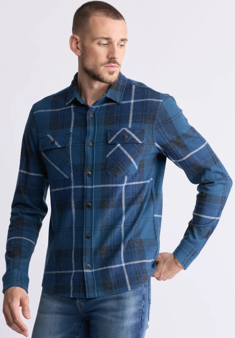 Samme Men's Plaid Blanket Shirt, Whale - BM24461