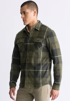 Samme Men's Plaid Blanket Shirt, Fern Green - BM24461