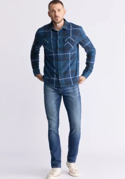 Samme Men's Plaid Blanket Shirt, Whale - BM24461