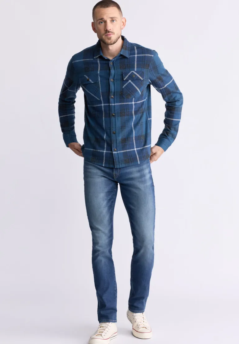 Samme Men's Plaid Blanket Shirt, Whale - BM24461