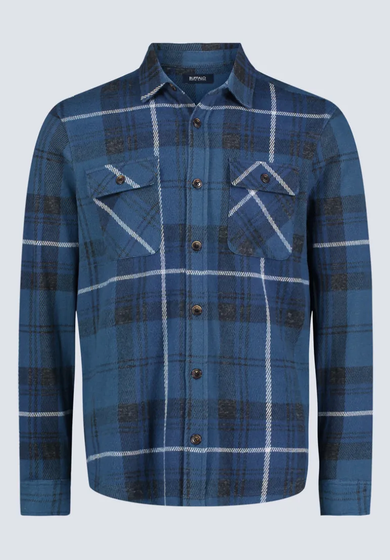 Samme Men's Plaid Blanket Shirt, Whale - BM24461
