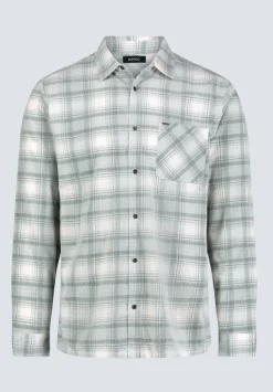 Satro Men's Plaid Shirt, Green - BM24498