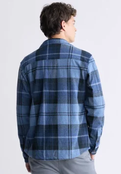 Sebbe Men's Blanket Shirt in Whale Plaid - BM24306