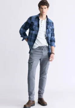 Sebbe Men's Blanket Shirt in Whale Plaid - BM24306