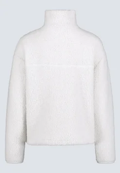 Sena Women's Sherpa Jacket with Chest Pocket, Egret White - JK0036F