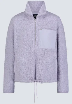Sena Women's Sherpa Jacket with Chest Pocket, Thistle Purple - JK0036F