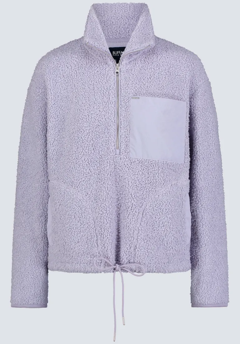 Sena Women's Sherpa Jacket with Chest Pocket, Thistle Purple - JK0036F