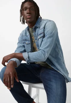 Sheldon Men’s Long-Sleeve Shirt, Light Denim Blue - BM22636