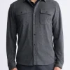 Sigge Men's Long-Sleeve Blanket Shirt with Chest Pockets, Charcoal - BM24460