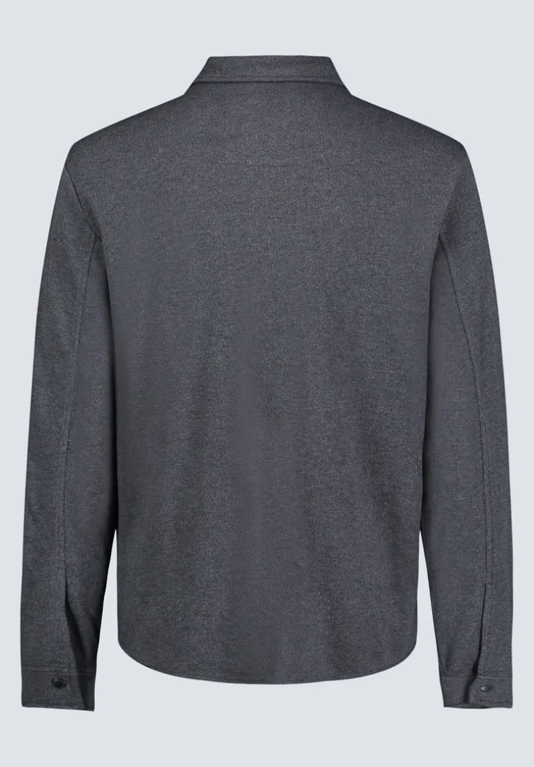 Sigge Men's Long-Sleeve Blanket Shirt with Chest Pockets, Charcoal - BM24460