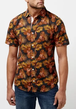 Simad Short-Sleeve Print Shirt, Dusty Orange - BM23916