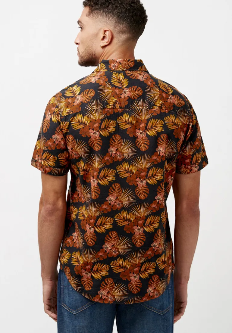 Simad Short-Sleeve Print Shirt, Dusty Orange - BM23916