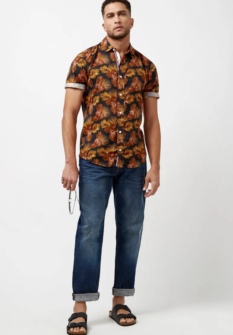 Simad Short-Sleeve Print Shirt, Dusty Orange - BM23916