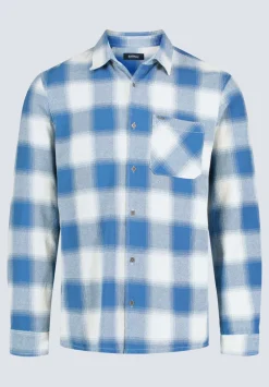 Sinclair Men's Long-Sleeve Plaid Shirt, Blue - BM24428