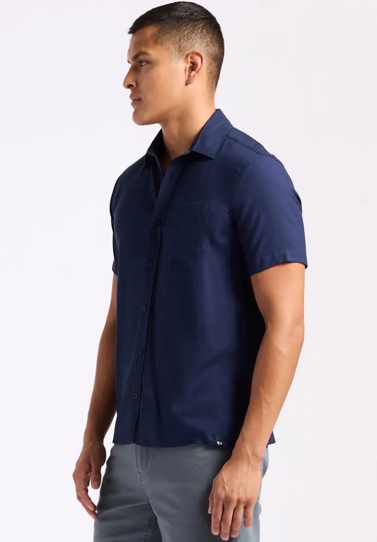 Sirilo Men's Fitted Short Sleeve Shirt, Whale - BM24594