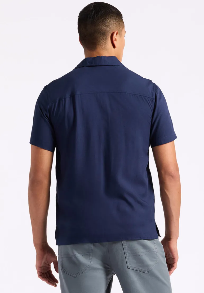 Sirilo Men's Fitted Short Sleeve Shirt, Whale - BM24594