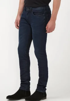 Skinny Max Men's Jeans in Sanded and Faded Dark Blue - BM22589
