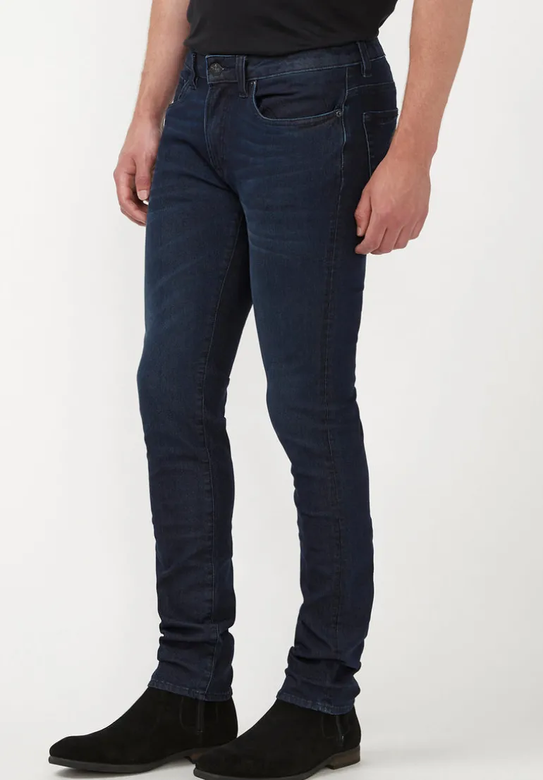 Skinny Max Men's Jeans in Sanded and Faded Dark Blue - BM22589