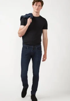 Skinny Max Men's Jeans in Sanded and Faded Dark Blue - BM22589