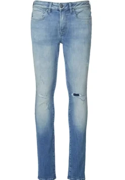 Skinny Max Men's Jeans in Contrasted and Veined Indigo - BM22860
