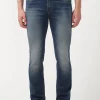 Slim Ash Men's Freedom Flex Jeans, Dark Sanded Blue - BM22920