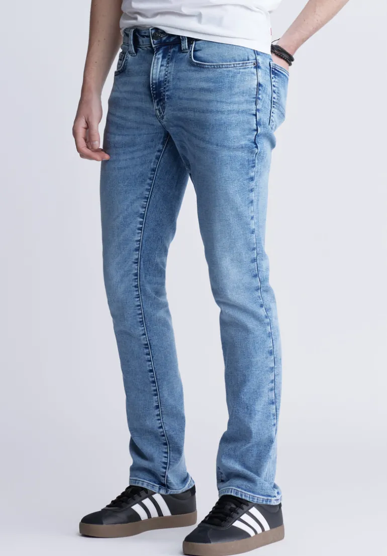 Slim Ash Men's Freedom Flex Jeans, Sanded Wash - BM22990