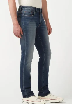 Slim Ash Men's Freedom Flex Jeans, Dark Sanded Blue - BM22920